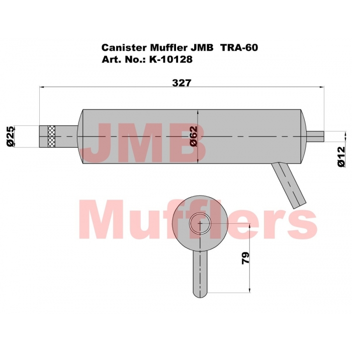 Canister Muffler TRA-60